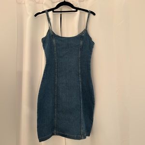 Denim mini dress